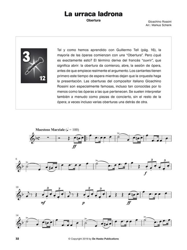 Escuchar, leer & tocar - Libro de ópera - Clarinete - klarinet a klavír